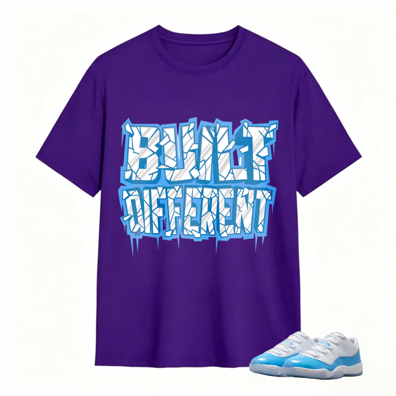 Built Different Shirt To Match Jordan 11 University Blue Sneaker Match Shirt