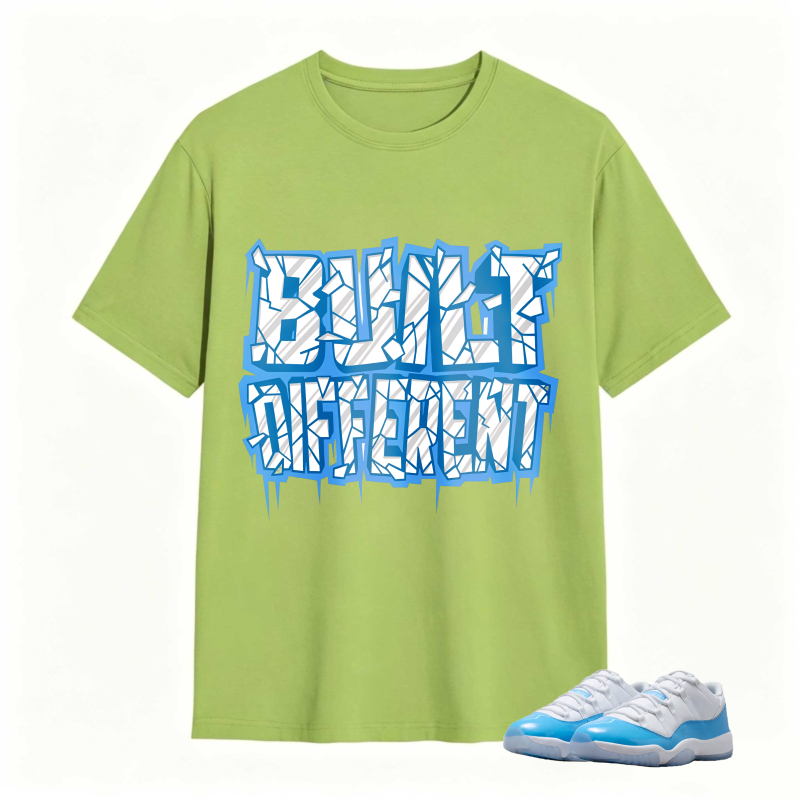 Built Different Shirt To Match Jordan 11 University Blue Sneaker Match Shirt
