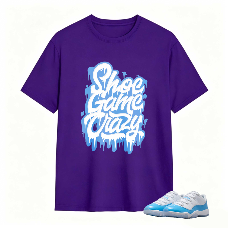 Shoe Game Crazy Shirt To Match Jordan 11 University Blue Sneaker Match Shirt