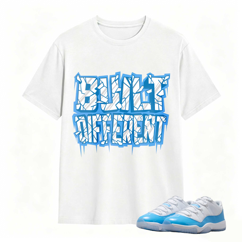 Built Different Shirt To Match Jordan 11 University Blue Sneaker Match Shirt