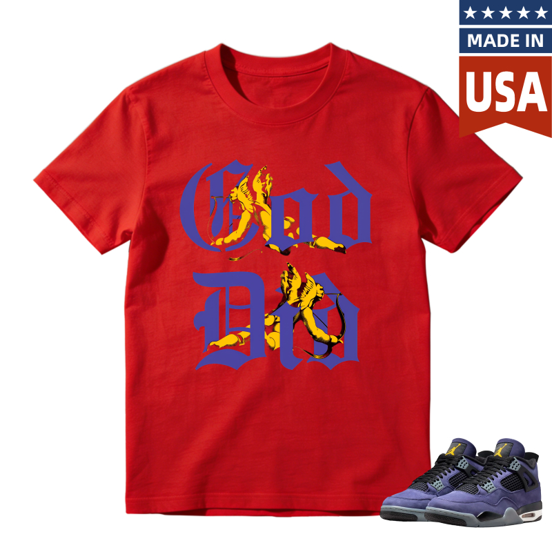 God Dd Graphic Shirt To Match Jordan 4 Lakers Imperial Purple Sneaker Match Shirt