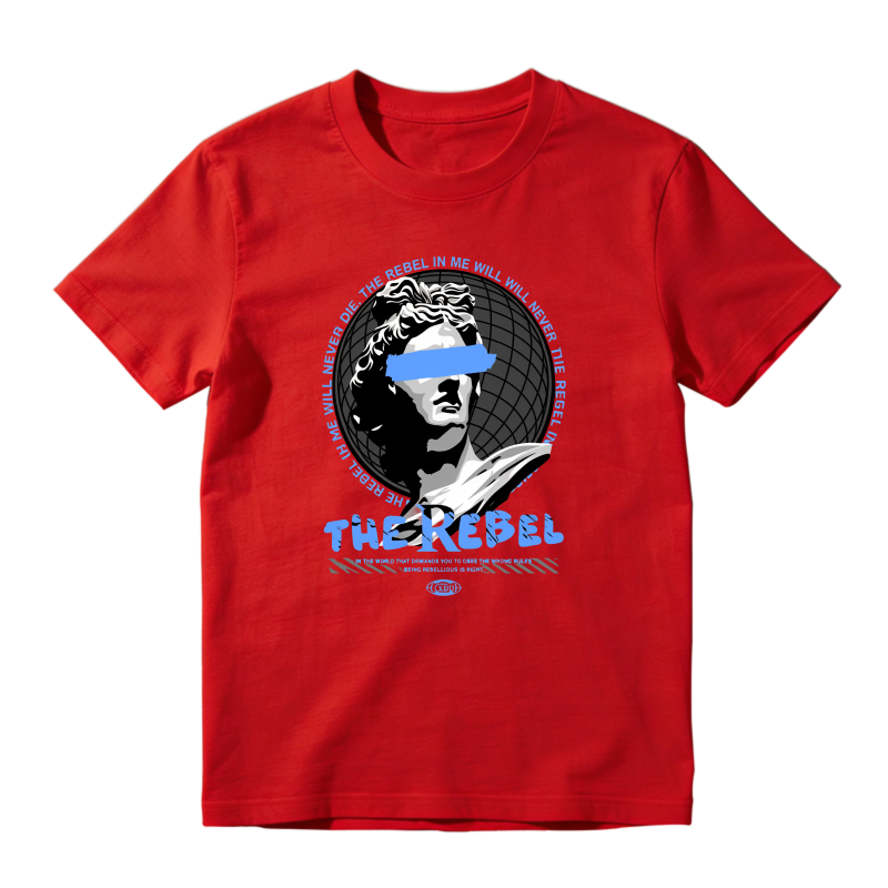 Rebel Theme With Classic Portrait And Bold Text Shirt To Match Jordan 14 Black And University Blue - Sneaker Match Shirt