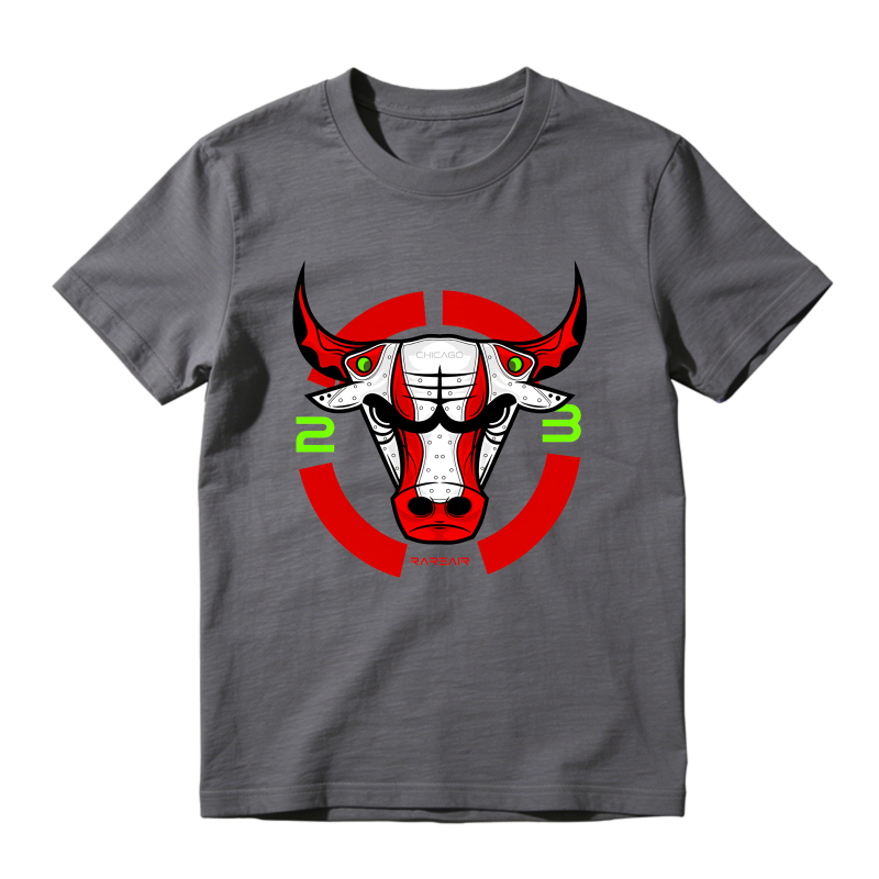 Bulls Logo With Red And Green Accents Shirt To Match Air Jordan 13 Chicago - Sneaker Match Shirt