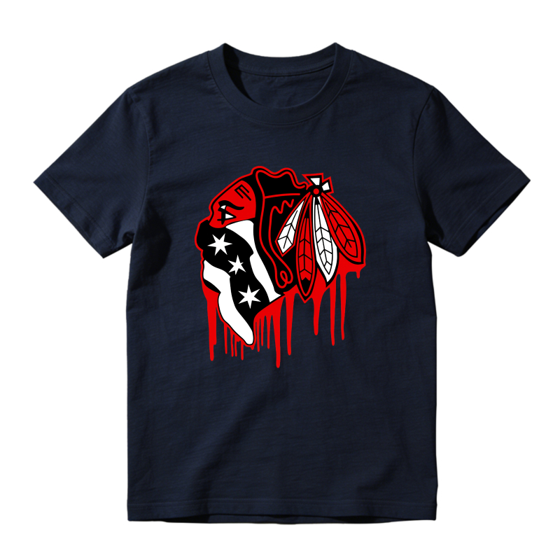Chicago Bulls Logo With Drip Effect Shirt To Match Air Jordan 13 Chicago - Sneaker Match Shirt