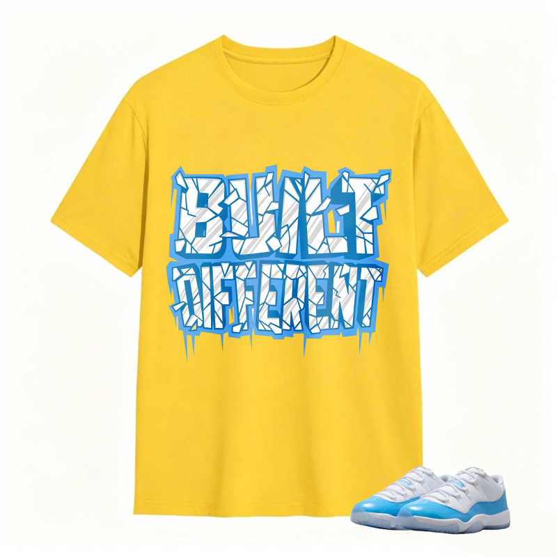 Built Different Shirt To Match Jordan 11 University Blue Sneaker Match Shirt