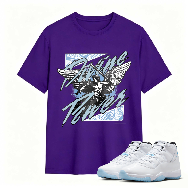 Flying Wings Graphic Shirt To Match Air Jordan 11 White Legend Blue Sneaker Match Shirt