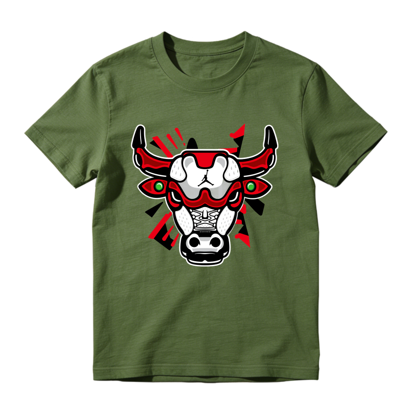 Bulls Logo With Red And Black Accents Shirt To Match Air Jordan 13 Chicago - Sneaker Match Shirt