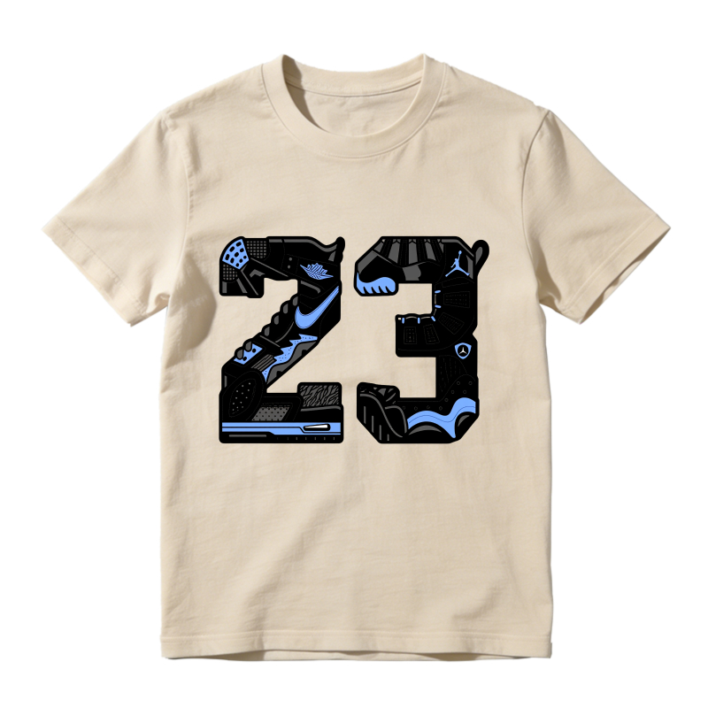 Number 23 With Jordan 14 Shoe Design Shirt To Match Jordan 14 Black And University Blue Sneaker Match Shirt