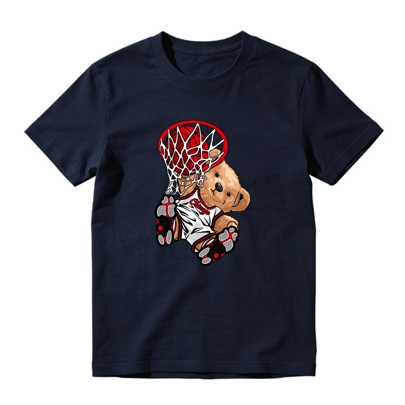 Teddy Bear Dunking Basketball Shirt To Match Air Jordan 13 Chicago - Sneaker Match Shirt