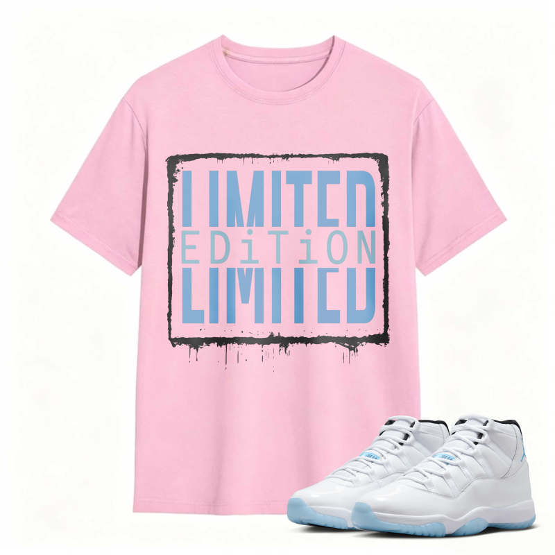 Limited Edition Text Design Shirt To Match Air Jordan 11 White Legend Blue - Sneaker Match Shirt