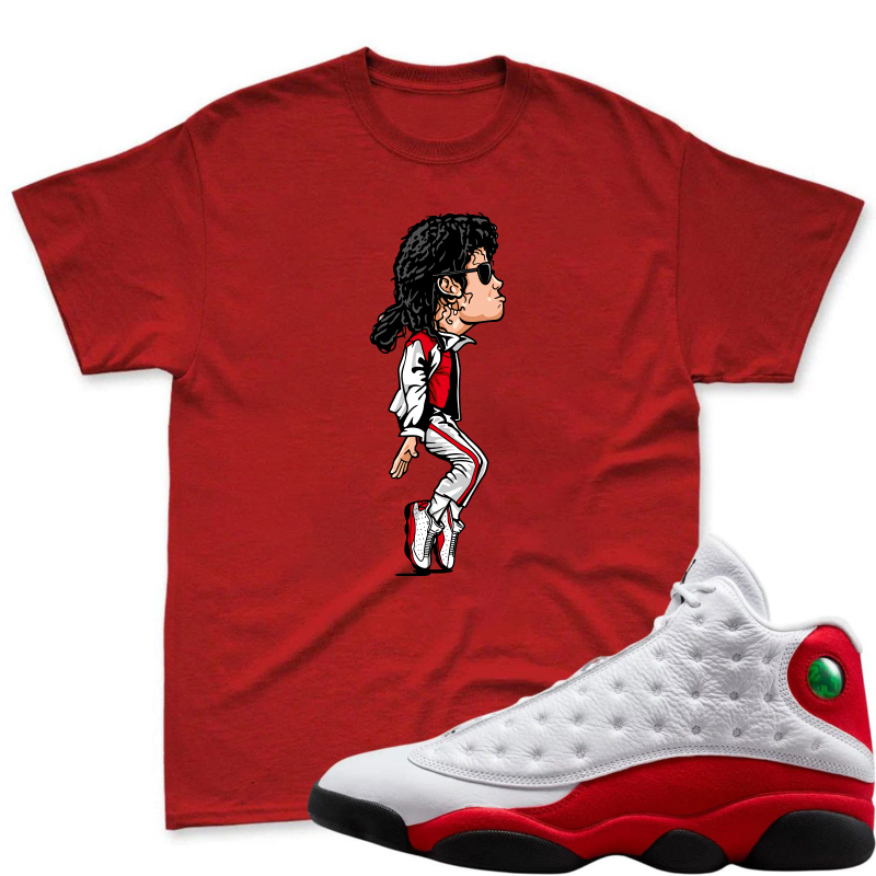 Michael Jackson Cartoon Character Shirt To Match Air Jordan 13 Chicago - Sneaker Match Shirt