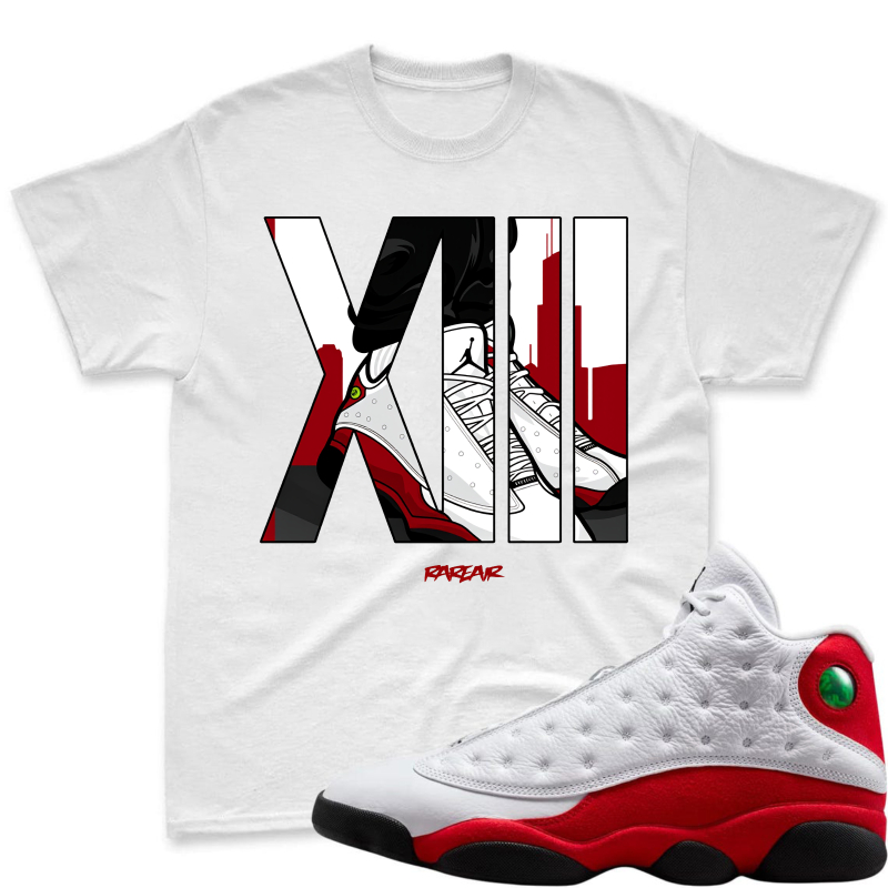Xiii Air Jordan 13 Chicago Sneaker Design Shirt To Match Air Jordan 13 Chicago - Sneaker Match Shirt
