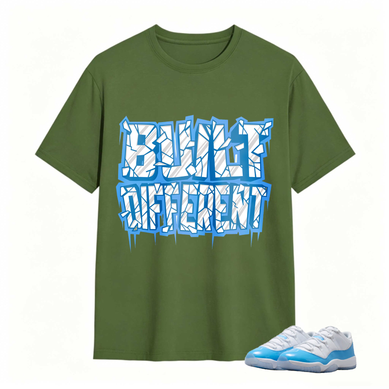 Built Different Shirt To Match Jordan 11 University Blue Sneaker Match Shirt