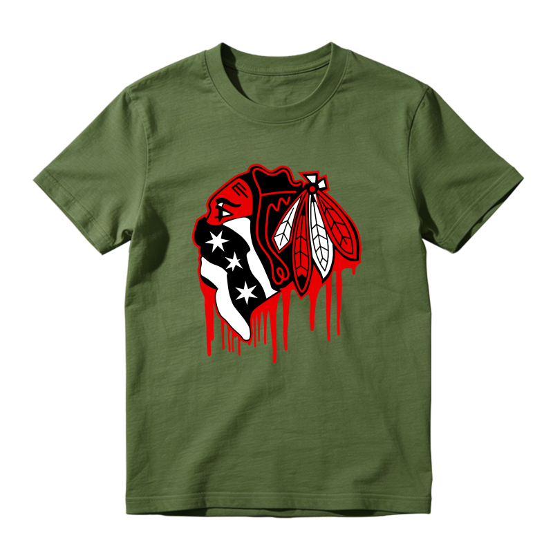Chicago Bulls Logo With Drip Effect Shirt To Match Air Jordan 13 Chicago - Sneaker Match Shirt