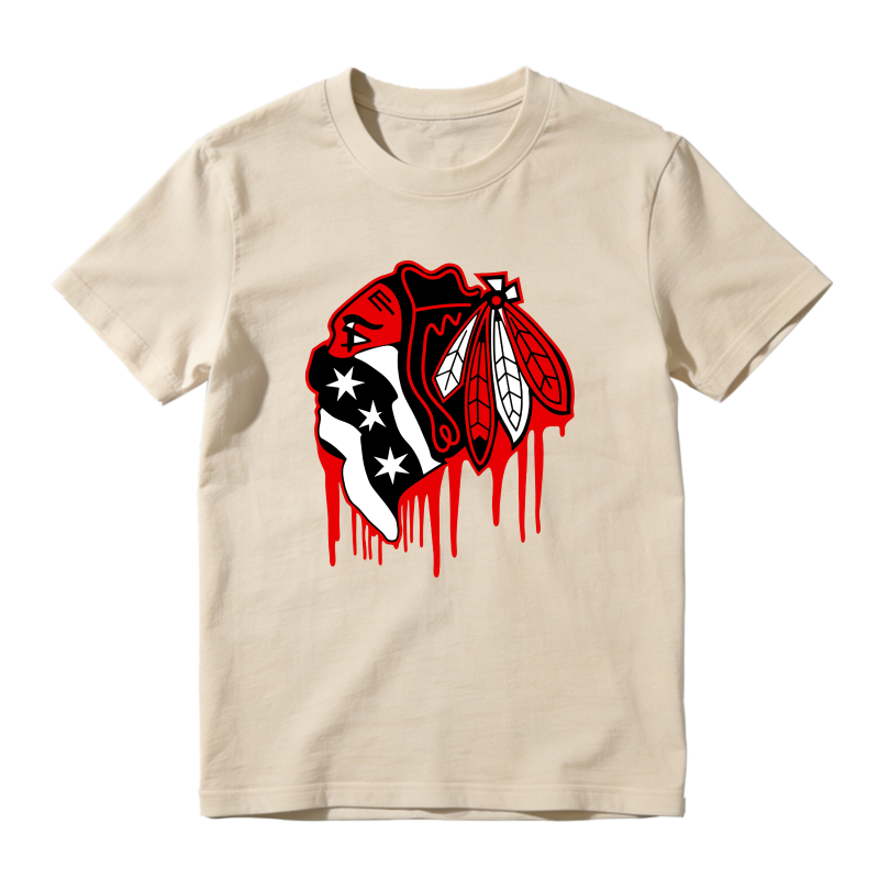 Chicago Bulls Logo With Drip Effect Shirt To Match Air Jordan 13 Chicago - Sneaker Match Shirt