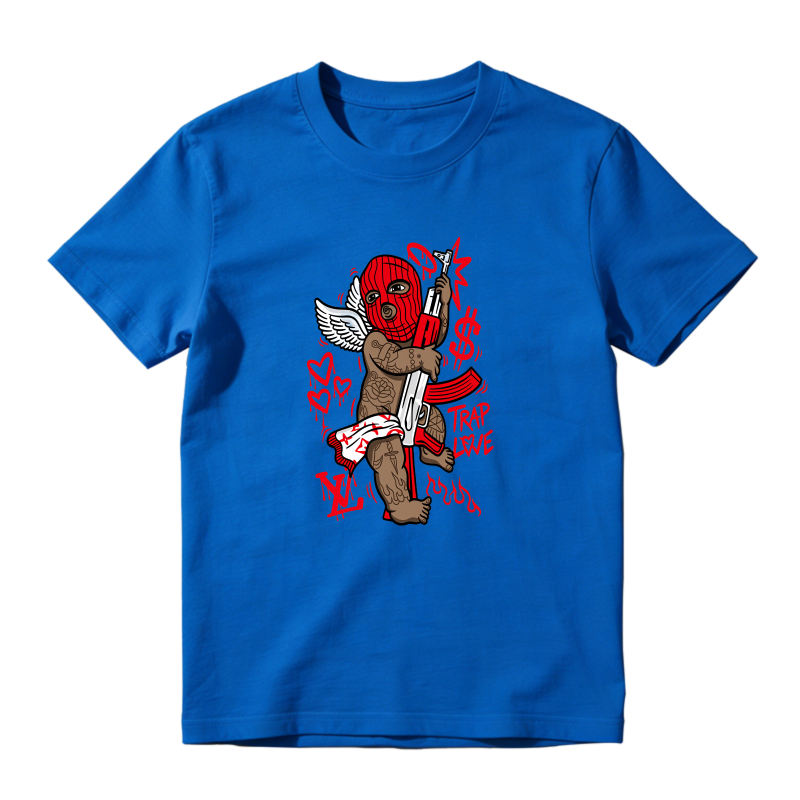 Cupid With Gun And Red Mask Pattern Shirt To Match Air Jordan 13 Chicago - Sneaker Match Shirt