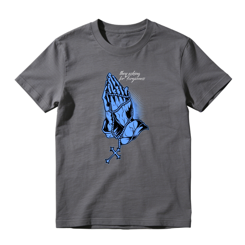 Praying Hands With Rosary And Cross Shirt To Match Jordan 14 Black And University Blue Sneaker Match Shirt