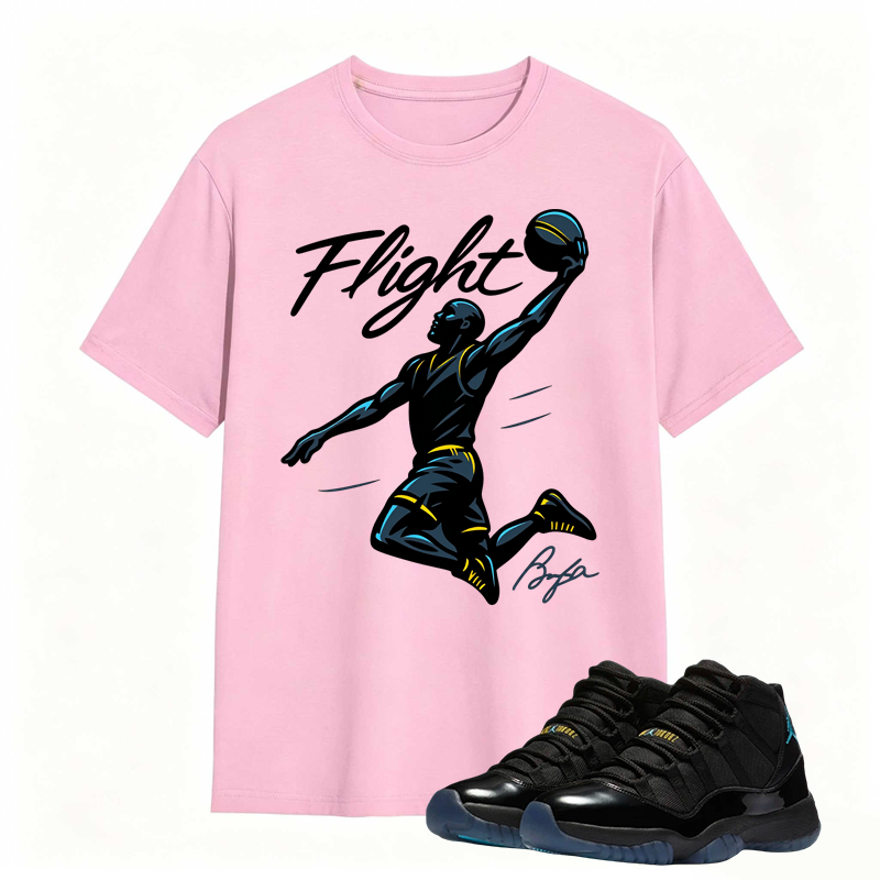 Flight Basketball Shirt Match Air Jordan 11 Gamma - Air Jordan 11 Gamma Blue Tee