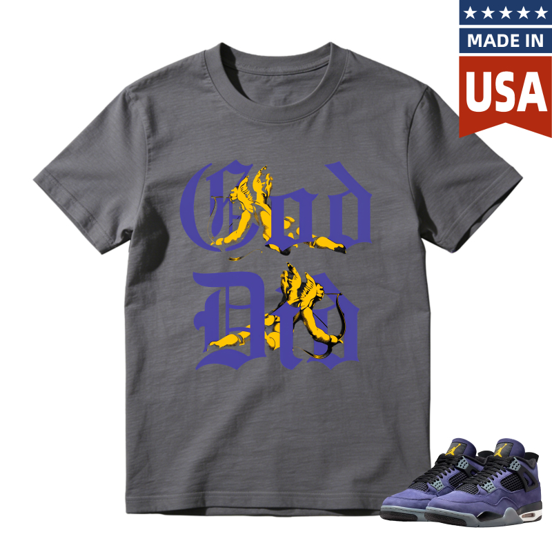 God Dd Graphic Shirt To Match Jordan 4 Lakers Imperial Purple Sneaker Match Shirt