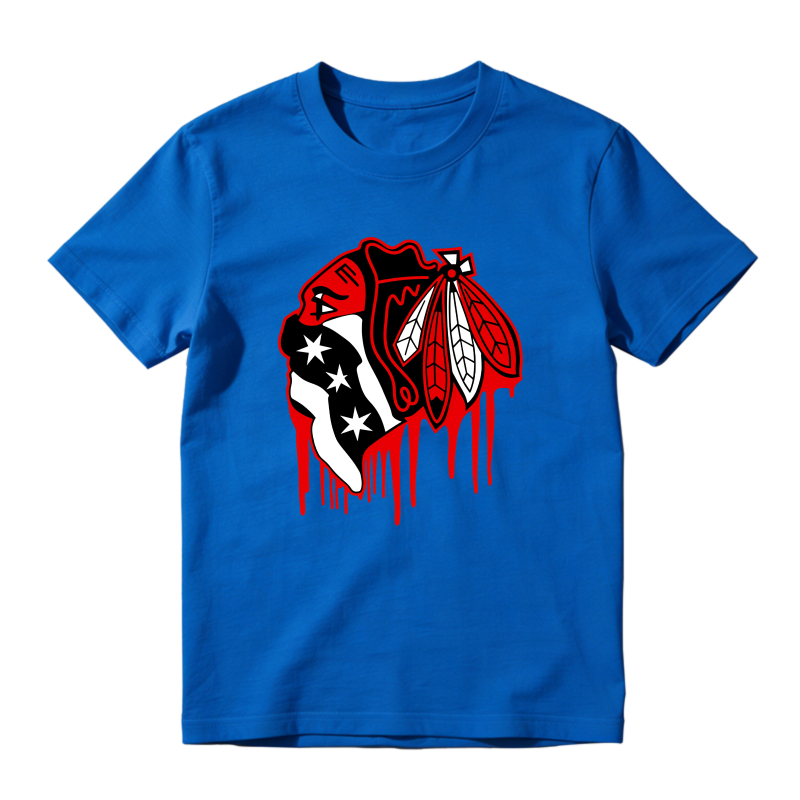 Chicago Bulls Logo With Drip Effect Shirt To Match Air Jordan 13 Chicago - Sneaker Match Shirt