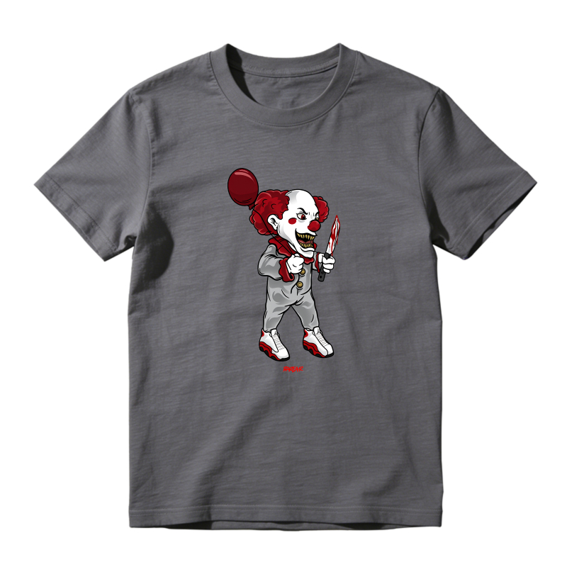 Clown Character With Red Hair And Balloon Shirt To Match Air Jordan 13 Chicago - Sneaker Match Shirt