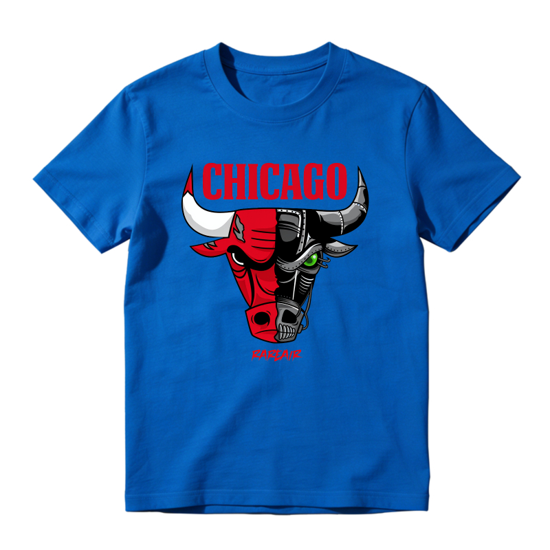 Chicago Bulls Logo With Red And Black Bull Head Design Shirt To Match Air Jordan 13 Chicago - Sneaker Match Shirt