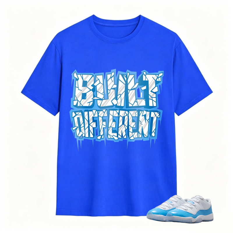 Built Different Shirt To Match Jordan 11 University Blue Sneaker Match Shirt