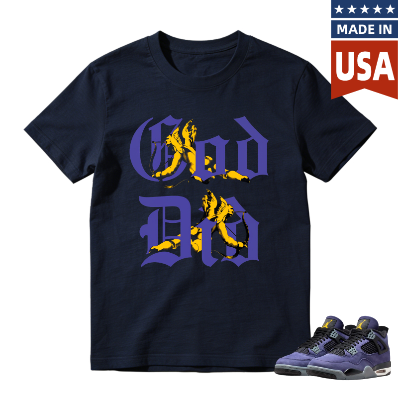 God Dd Graphic Shirt To Match Jordan 4 Lakers Imperial Purple Sneaker Match Shirt