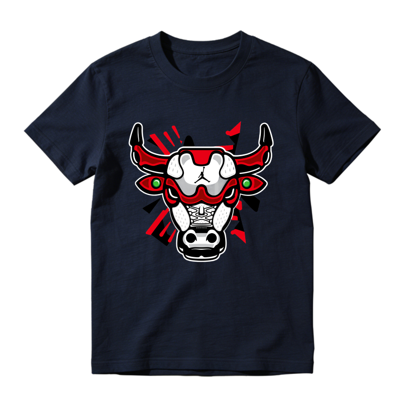 Bulls Logo With Red And Black Accents Shirt To Match Air Jordan 13 Chicago - Sneaker Match Shirt