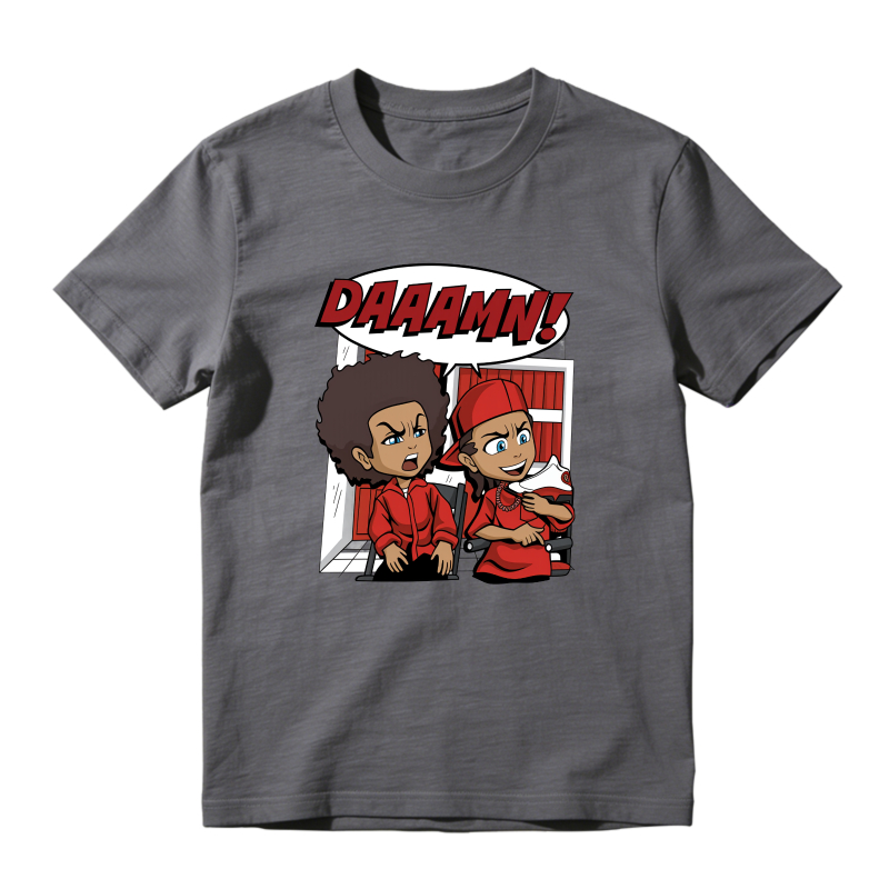 Cartoon Characters With Daaamn Text Shirt To Match Air Jordan 13 Chicago - Sneaker Match Shirt