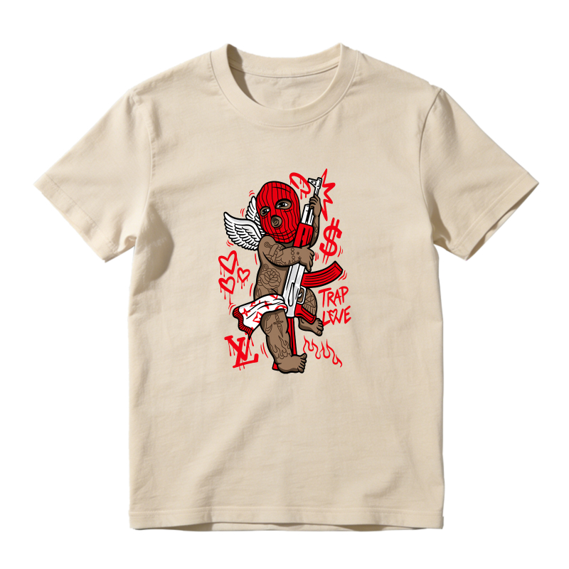 Cupid With Gun And Red Mask Pattern Shirt To Match Air Jordan 13 Chicago - Sneaker Match Shirt