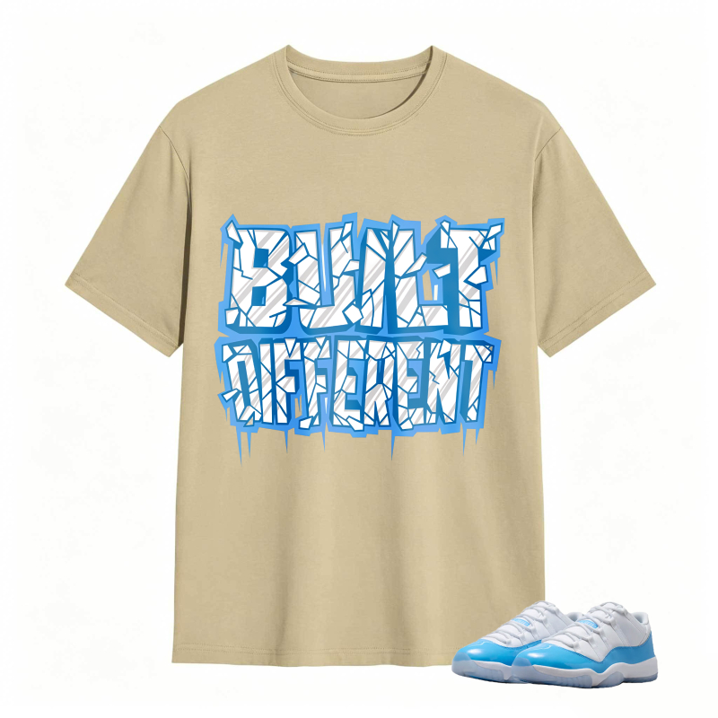 Built Different Shirt To Match Jordan 11 University Blue Sneaker Match Shirt