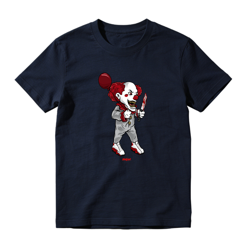 Clown Character With Red Hair And Balloon Shirt To Match Air Jordan 13 Chicago - Sneaker Match Shirt