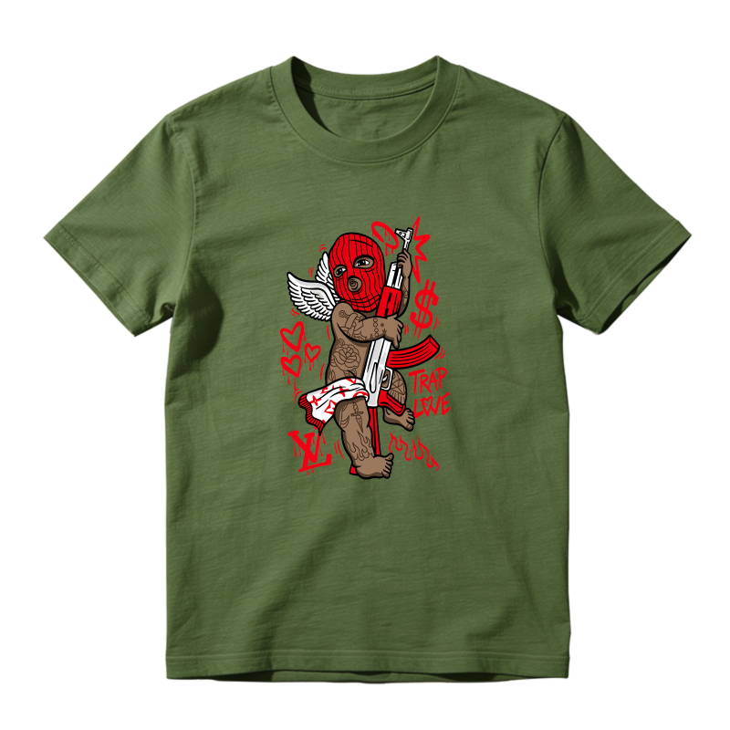 Cupid With Gun And Red Mask Pattern Shirt To Match Air Jordan 13 Chicago - Sneaker Match Shirt