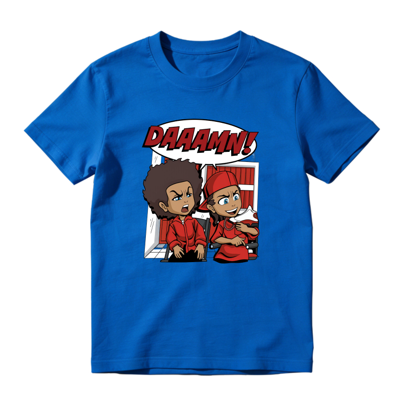 Cartoon Characters With Daaamn Text Shirt To Match Air Jordan 13 Chicago - Sneaker Match Shirt