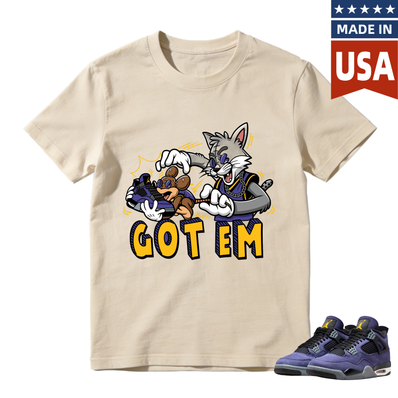 Looney Tunes Sylvester And Tweety Bird Got Em Shirt To Match Jordan 4 Lakers Imperial Purple Sneaker Match Shirt