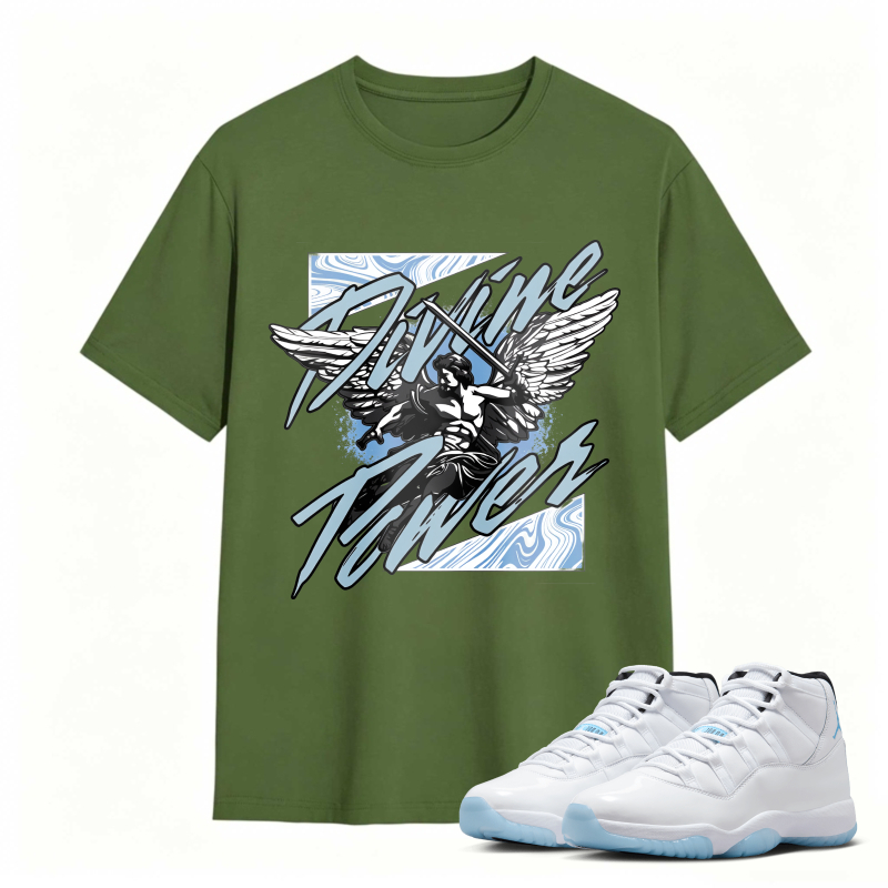 Flying Wings Graphic Shirt To Match Air Jordan 11 White Legend Blue Sneaker Match Shirt