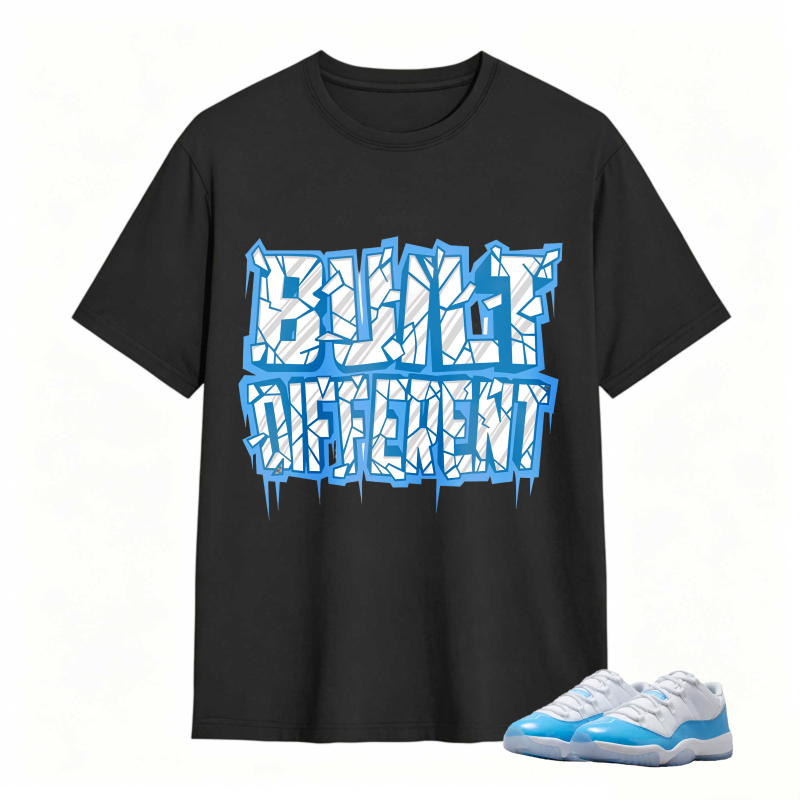 Built Different Shirt To Match Jordan 11 University Blue Sneaker Match Shirt