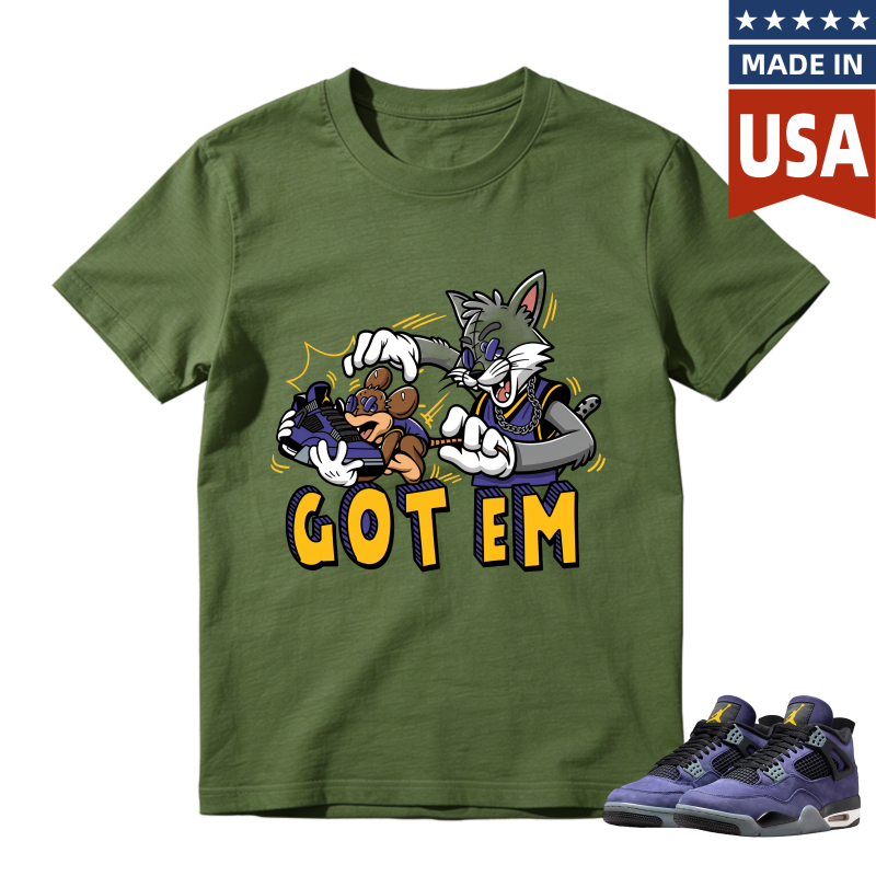 Looney Tunes Sylvester And Tweety Bird Got Em Shirt To Match Jordan 4 Lakers Imperial Purple Sneaker Match Shirt