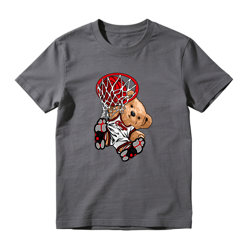 Teddy Bear Dunking Basketball Shirt To Match Air Jordan 13 Chicago - Sneaker Match Shirt