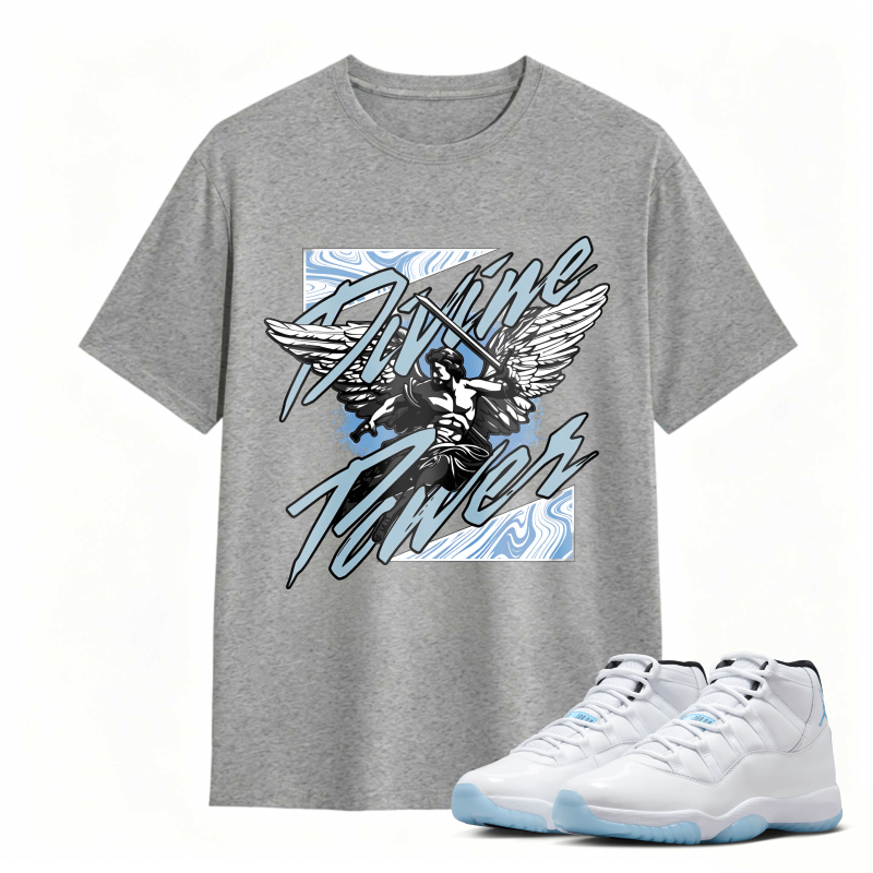 Flying Wings Graphic Shirt To Match Air Jordan 11 White Legend Blue Sneaker Match Shirt