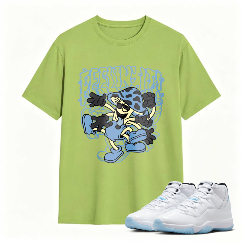 Cartoon Character With Blue Hat And Shoes Shirt To Match Air Jordan 11 White Legend Blue Sneaker Match Shirt