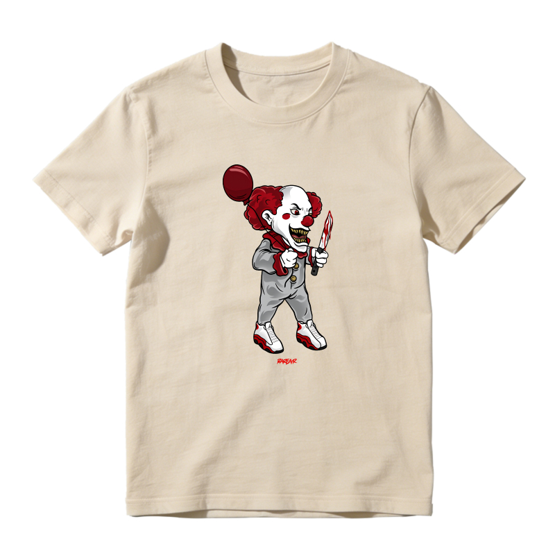 Clown Character With Red Hair And Balloon Shirt To Match Air Jordan 13 Chicago - Sneaker Match Shirt