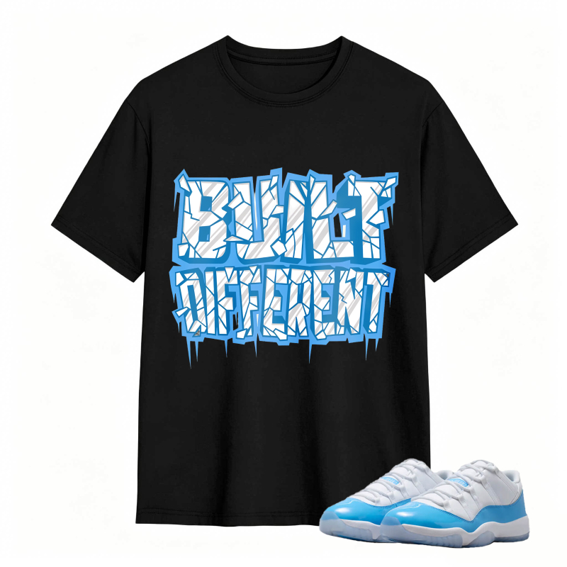 Built Different Shirt To Match Jordan 11 University Blue Sneaker Match Shirt