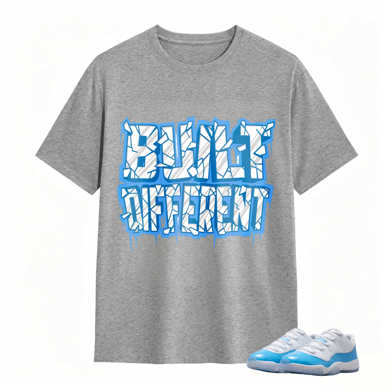 Built Different Shirt To Match Jordan 11 University Blue Sneaker Match Shirt
