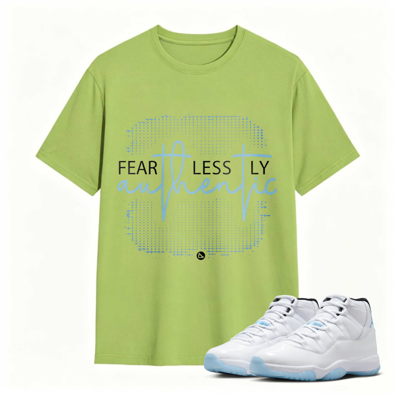 Fear Less Ly Authentic Shirt To Match Air Jordan 11 White Legend Blue Sneaker Match Shirt
