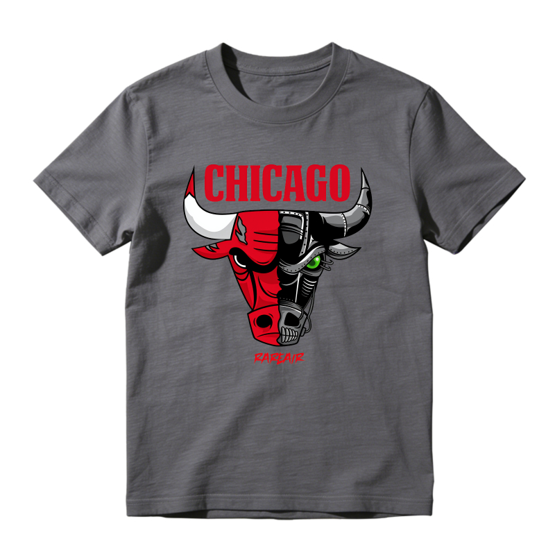 Chicago Bulls Logo With Red And Black Bull Head Design Shirt To Match Air Jordan 13 Chicago - Sneaker Match Shirt