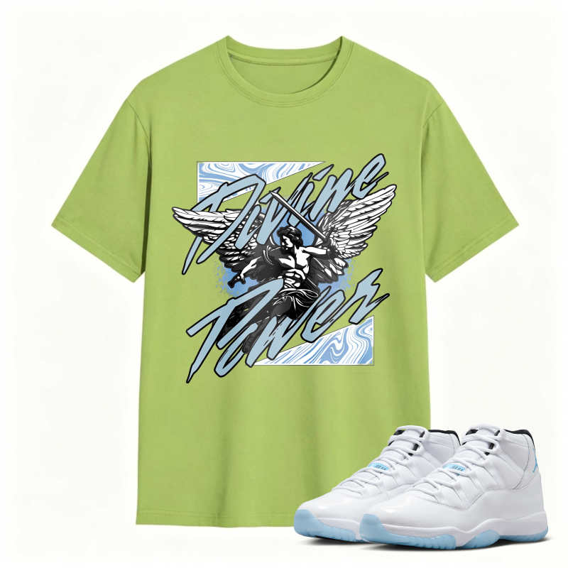Flying Wings Graphic Shirt To Match Air Jordan 11 White Legend Blue Sneaker Match Shirt