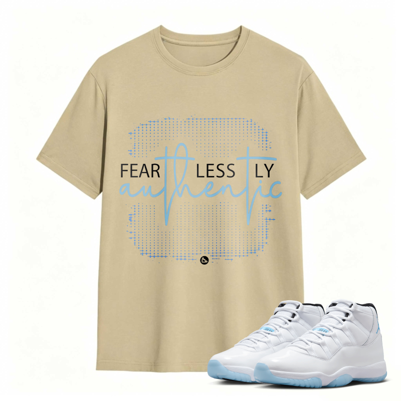 Fear Less Ly Authentic Shirt To Match Air Jordan 11 White Legend Blue Sneaker Match Shirt