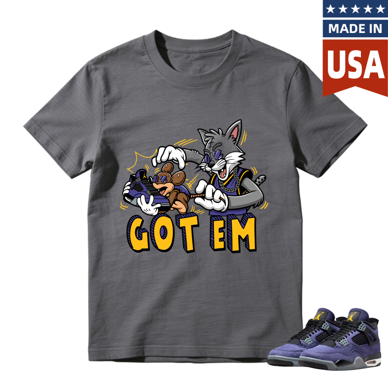 Looney Tunes Sylvester And Tweety Bird Got Em Shirt To Match Jordan 4 Lakers Imperial Purple Sneaker Match Shirt